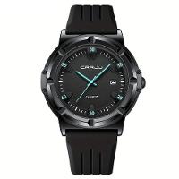 Relógio Analógico De Quartzo Com Pulseira Em Silicone Design Esportivo Verde Menta Preta - 1