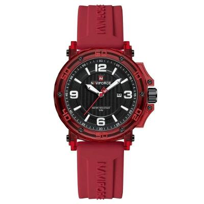 Relógio Feminino Quartzo Moderno Multifuncional Impermeavel 3atm Vermelho