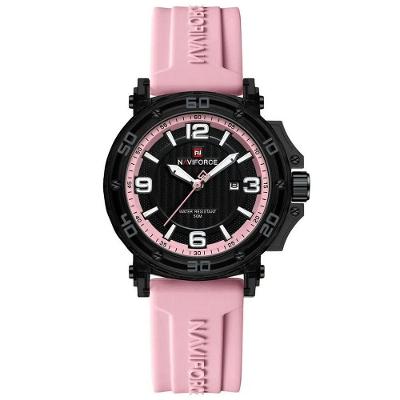 Relógio Feminino Quartzo Moderno Multifuncional Impermeavel 3atm Preto Rosa