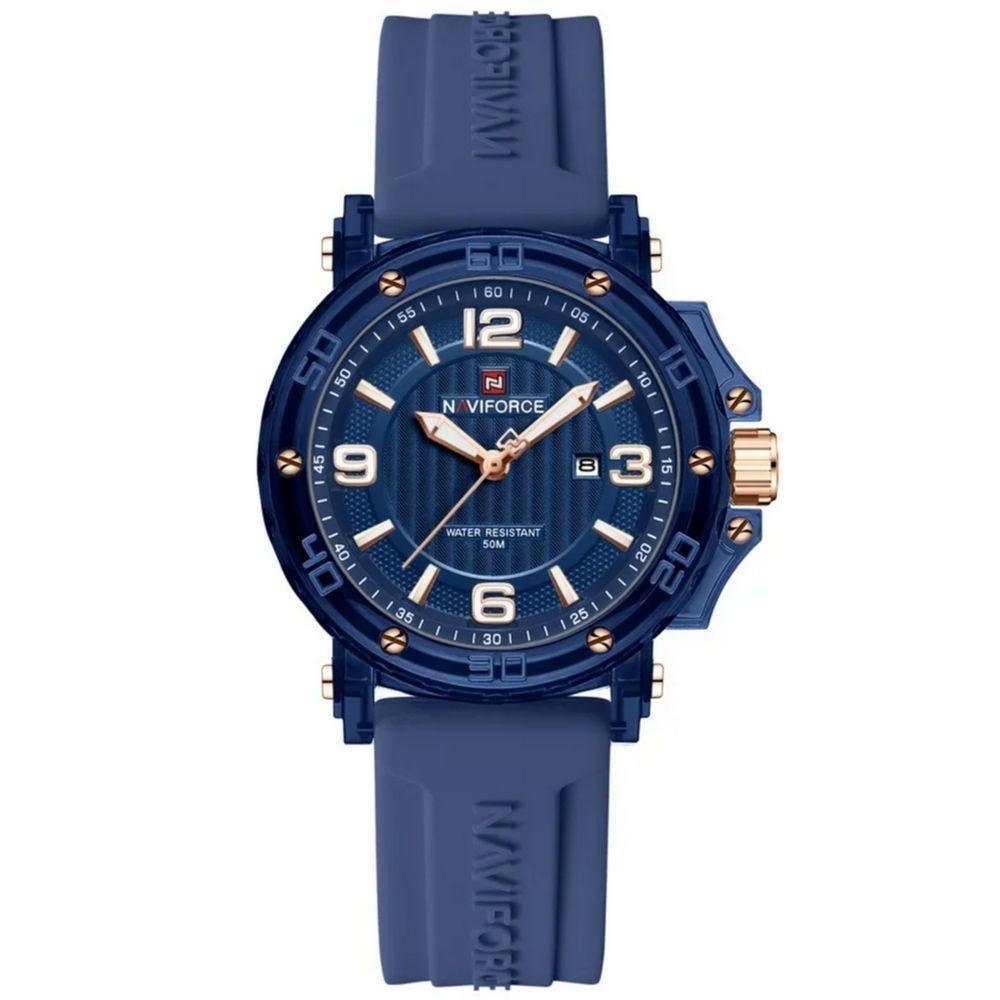 Relógio Feminino Quartzo Moderno Multifuncional Impermeavel 3atm Azul - 1