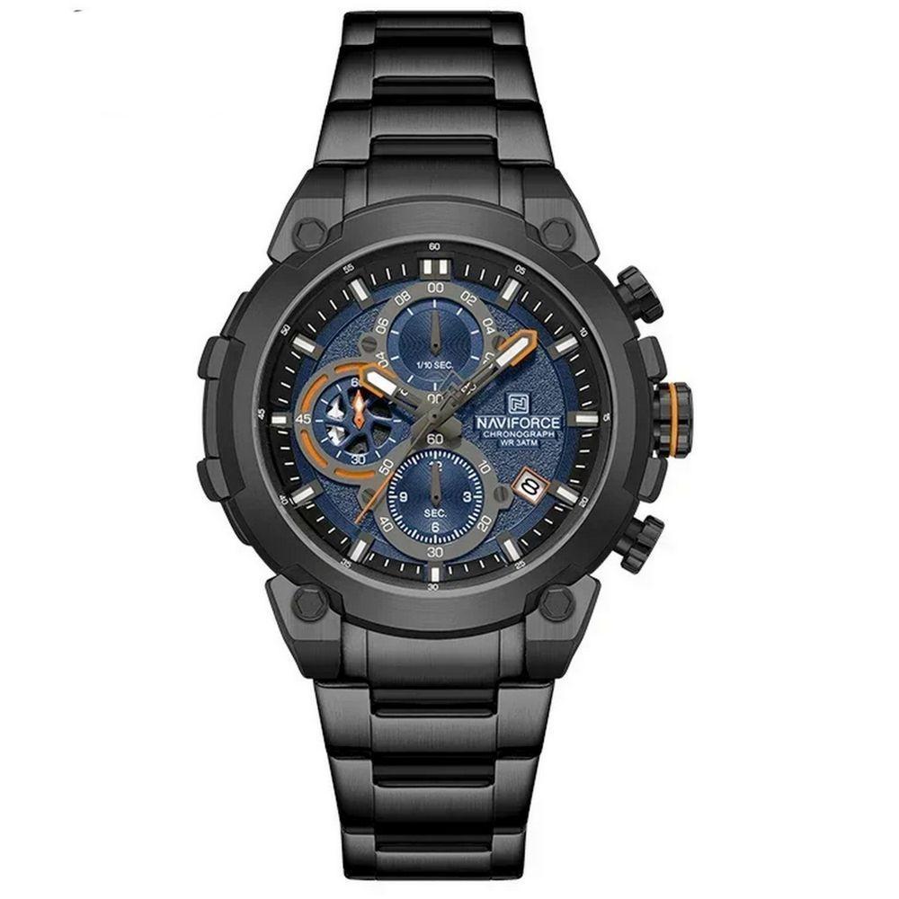Relógio Esportivo De Quartzo Com Cronógrafo A Prova D´agua Multifuncional Preto Azul - 1