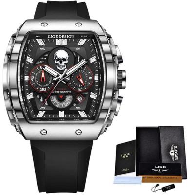 Relógio 9112 De Silicone Impermeável Masculino, Militar, Esporte Cinza