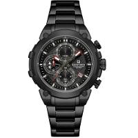 Relógio Esportivo De Quartzo Com Cronógrafo A Prova D´agua Multifuncional Preto - 1