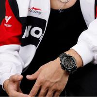 Relógio Esportivo De Quartzo Com Cronógrafo A Prova D´agua Multifuncional Preto - 3