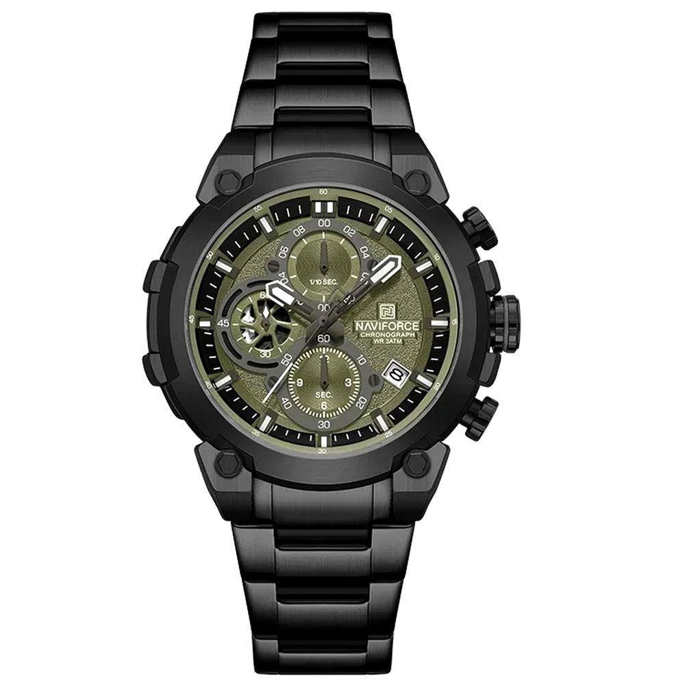 Relógio Esportivo De Quartzo Com Cronógrafo A Prova D´agua Multifuncional Verde - 1