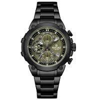 Relógio Esportivo De Quartzo Com Cronógrafo A Prova D´agua Multifuncional Verde - 1