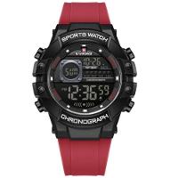 Relógio Multifuncional Masculino Digital Design Esportivo A Prova D´agua 3atm Vermelho - 1