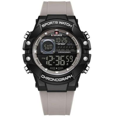 Relógio Multifuncional Masculino Digital Design Esportivo A Prova D´agua 3atm Cinza Claro