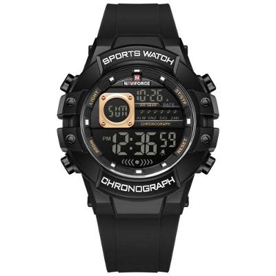 Relógio Multifuncional Masculino Digital Design Esportivo A Prova D´agua 3atm Preto Rose
