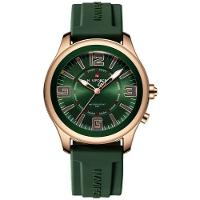 Relógio De Quartzo Masculino Mostrador Simples Casual 30m à Prova D'água Verde Dourado - 1