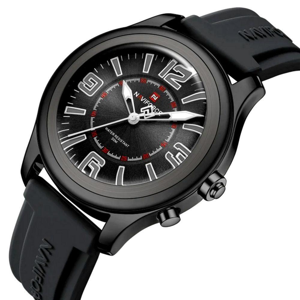 Relógio De Quartzo Masculino Mostrador Simples Casual 30m à Prova D'água Preto - 2