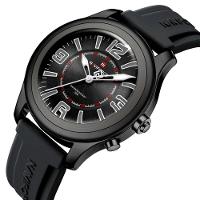 Relógio De Quartzo Masculino Mostrador Simples Casual 30m à Prova D'água Preto - 2