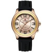 Relógio De Quartzo Masculino Mostrador Simples Casual 30m à Prova D'água Dourado - 1