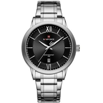 Relógio De Quartzo Masculino Pulseira Em Aço Inoxidável 3atm à Prova D´agua Prata