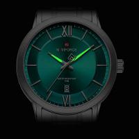 Relógio De Quartzo Masculino Pulseira Em Aço Inoxidável 3atm à Prova D´agua Azul Celeste - 3