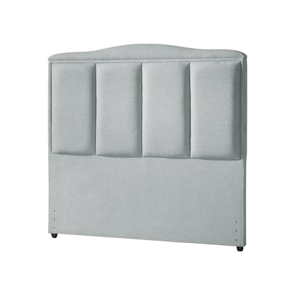 Cabeceira King Estofada Paris 195cm Design Clássico Linho Cinza - 2