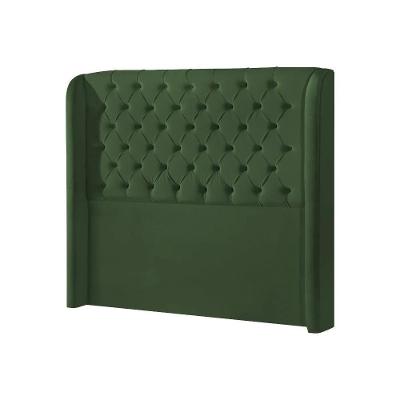 Cabeceira Casal Estofada Londres 140cm Imponente Veludo Verde