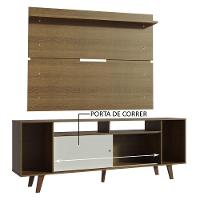 Rack Madesa Cancun com Pés e Painel para Tv Até 65'' Rustic - 6
