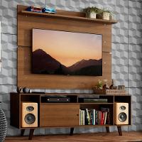 Rack Madesa Cancun com Pés e Painel para Tv Até 65'' Rustic - 2