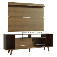 Rack Madesa Cancun com Pés e Painel para Tv Até 65'' Rustic