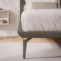 Cama King Japonesa Tóquio Com Cabeceira Almofadada Linho Marrom - 3