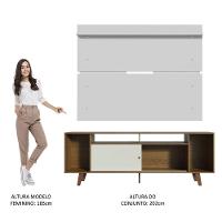 Rack Madesa Cancun com Pés e Painel para Tv Até 65 Polegadas - 12