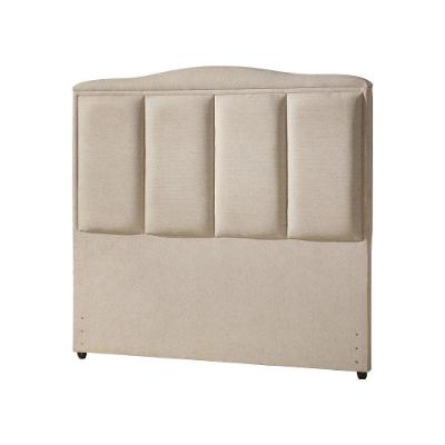 Cabeceira Queen Estofada Paris 160cm Design Clássico Linho Bege