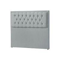 Cabeceira Queen Estofada Veneza 160cm Design Clássico Linho Cinza - 1