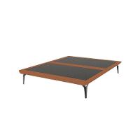 Estrutura Para Cama Casal Japonesa Tóquio Bipartida Linho Telha - 1