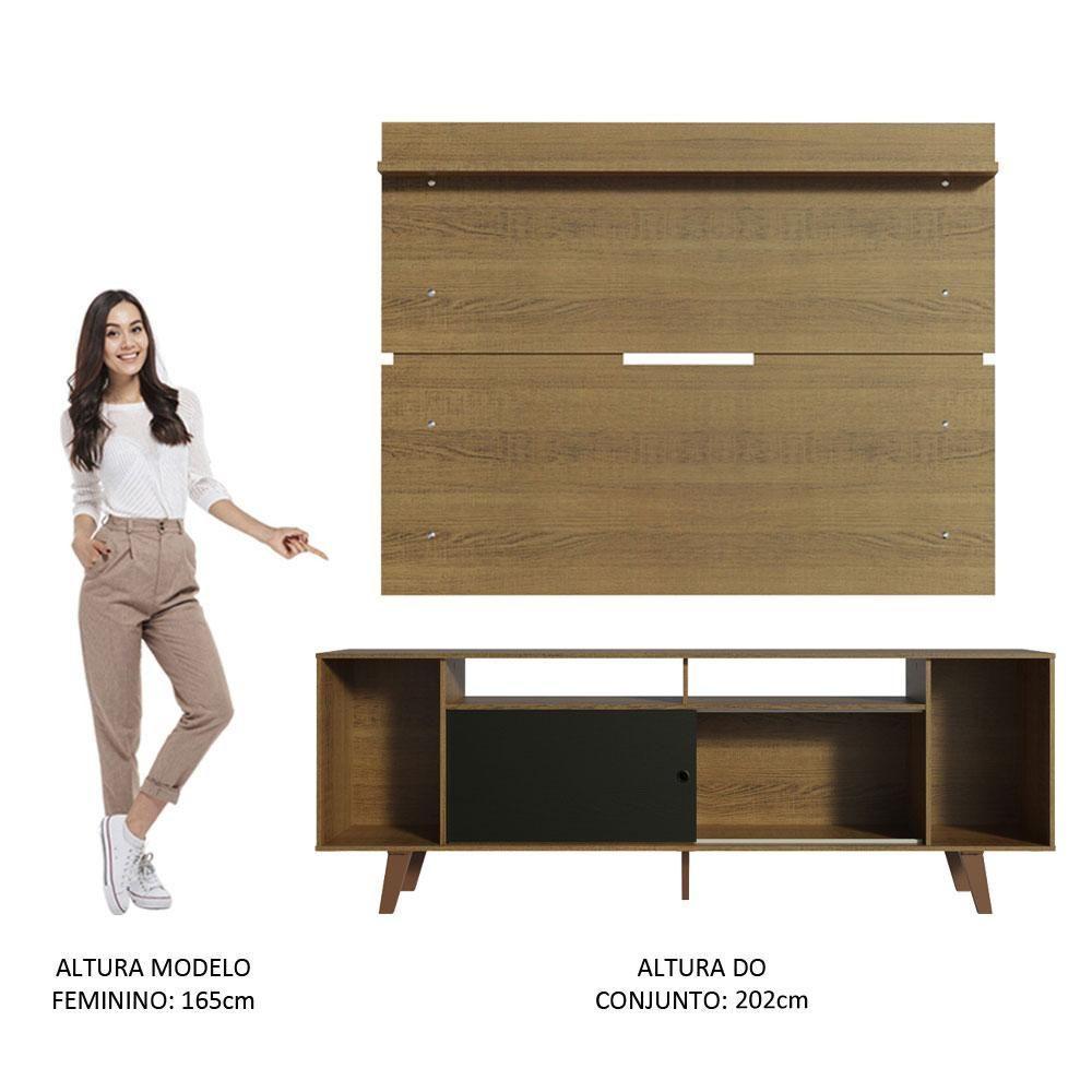 Rack Madesa Cancun com Pés e Painel para Tv Até 65 Polegadas - 3