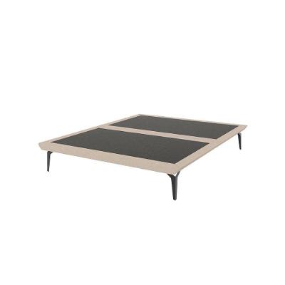 Estrutura Para Cama Queen Japonesa Tóquio Bipartida Linho Bege