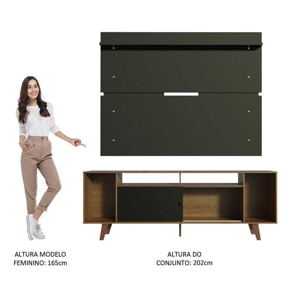 Rack Madesa Cancun com Pés e Painel para Tv Até 65 Polegadas - 5