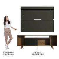 Rack Madesa Cancun com Pés e Painel para Tv Até 65 Polegadas - 5