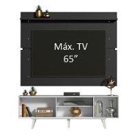 Rack Dubai e Painel Tv até 65" com Pés Branco/preto Madesa - 3