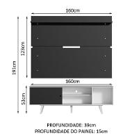 Rack Dubai e Painel Tv até 65" com Pés Branco/preto Madesa - 6