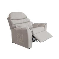 Poltrona Do Papai Reclinável E Retrátil Em Veludo Bege - 3