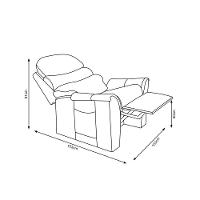 Poltrona Do Papai Reclinável E Retrátil Confortável Veludo Preto - 6