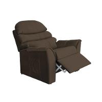 Poltrona Do Papai Reclinável E Retrátil Em Veludo Marrom - 3