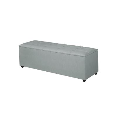 Recamier Baú Madrid 85cm Compacto Linho Cinza