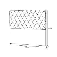 Cabeceira King Estofada Chicago Capitonê 195cm Veludo Verde - 3