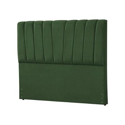 Cabeceira King Estofada Americana Premium 195cm Veludo Verde