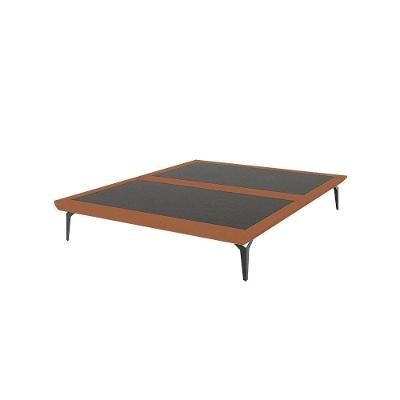 Base Para Cama Casal Japonesa Tóquio Bipartida Linho Telha
