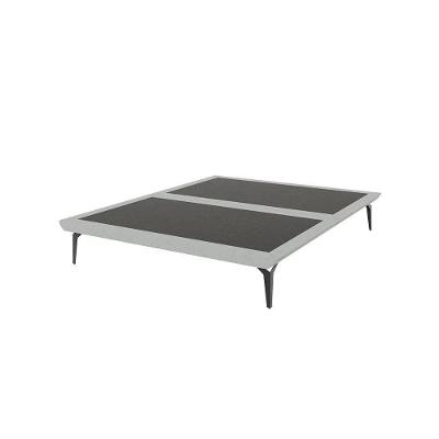 Base Para Cama Casal Japonesa Tóquio Bipartida Linho Cinza