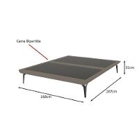 Base Para Cama Queen Japonesa Tóquio Bipartida Linho Marrom - 2
