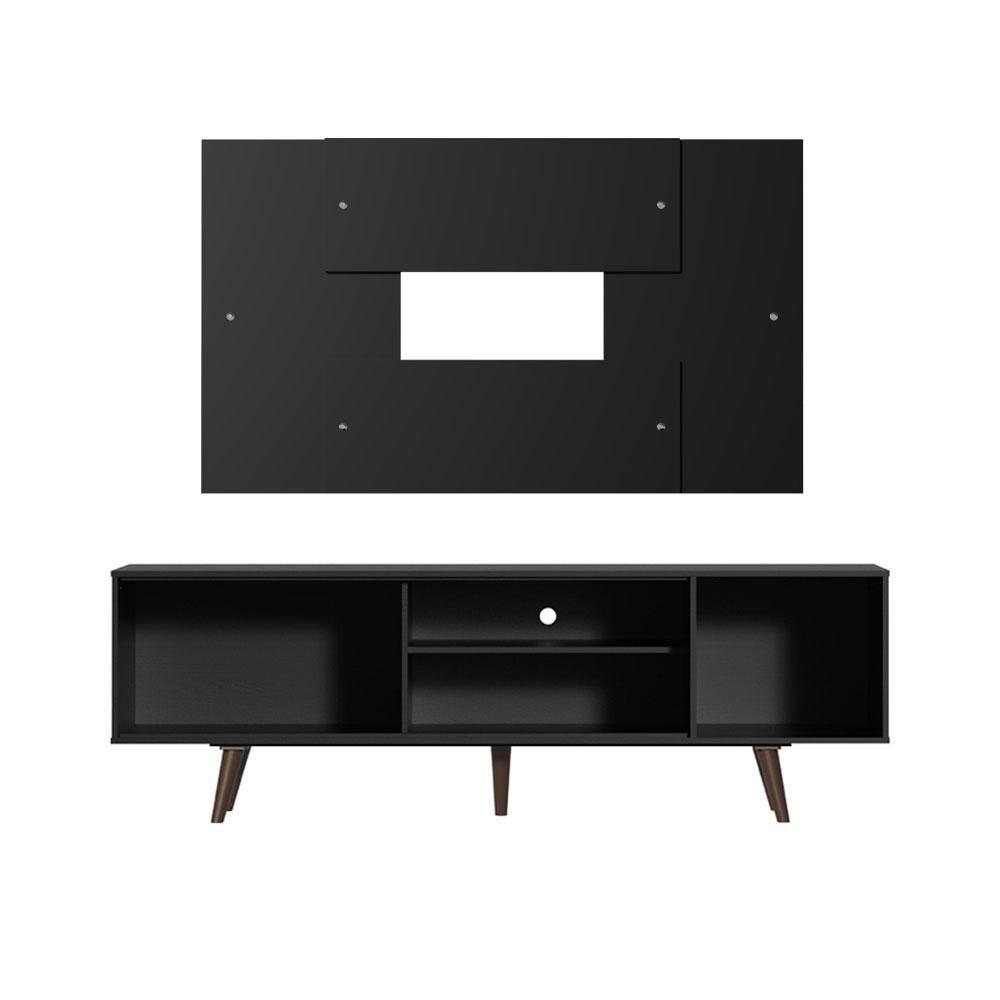 Rack Dubai com Pés e Painel Tv até 58" Preto/rustic Madesa - 4