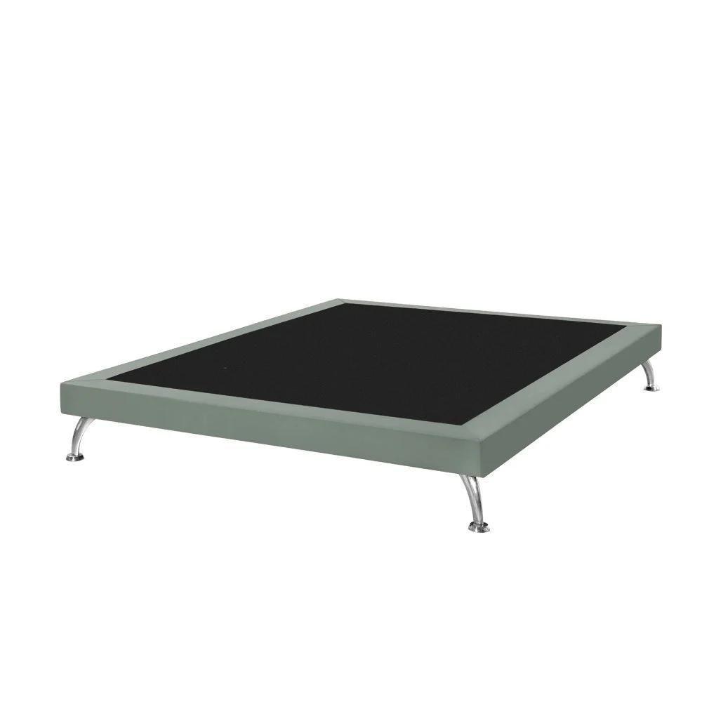 Estrutura Para Cama Casal Base Japonesa 140cm Veludo Cinza - 2