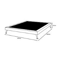 Estrutura Para Cama Casal Base Japonesa 140cm Veludo Cinza - 3