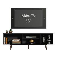 Rack Dubai com Pés e Painel Tv até 58" Preto/rustic Madesa - 3