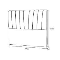 Cabeceira Queen Estofada Americana Premium 160cm Veludo Cinza Chumbo - 3