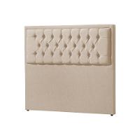 Cabeceira Queen Estofada Veneza 160cm Design Clássico Linho Bege - 2
